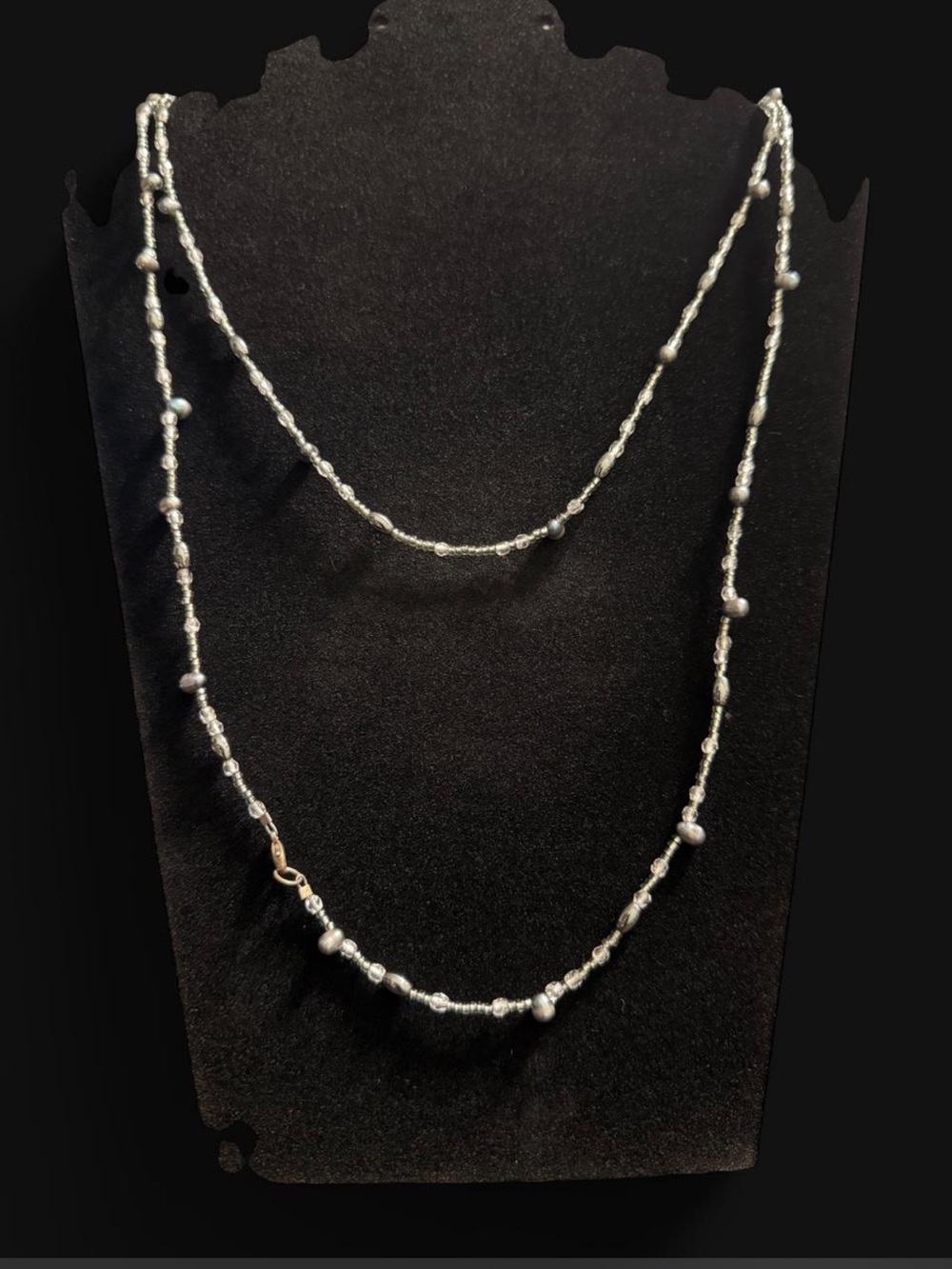 Delicate Hematite Beaded Layering Necklace - Women Jewelry